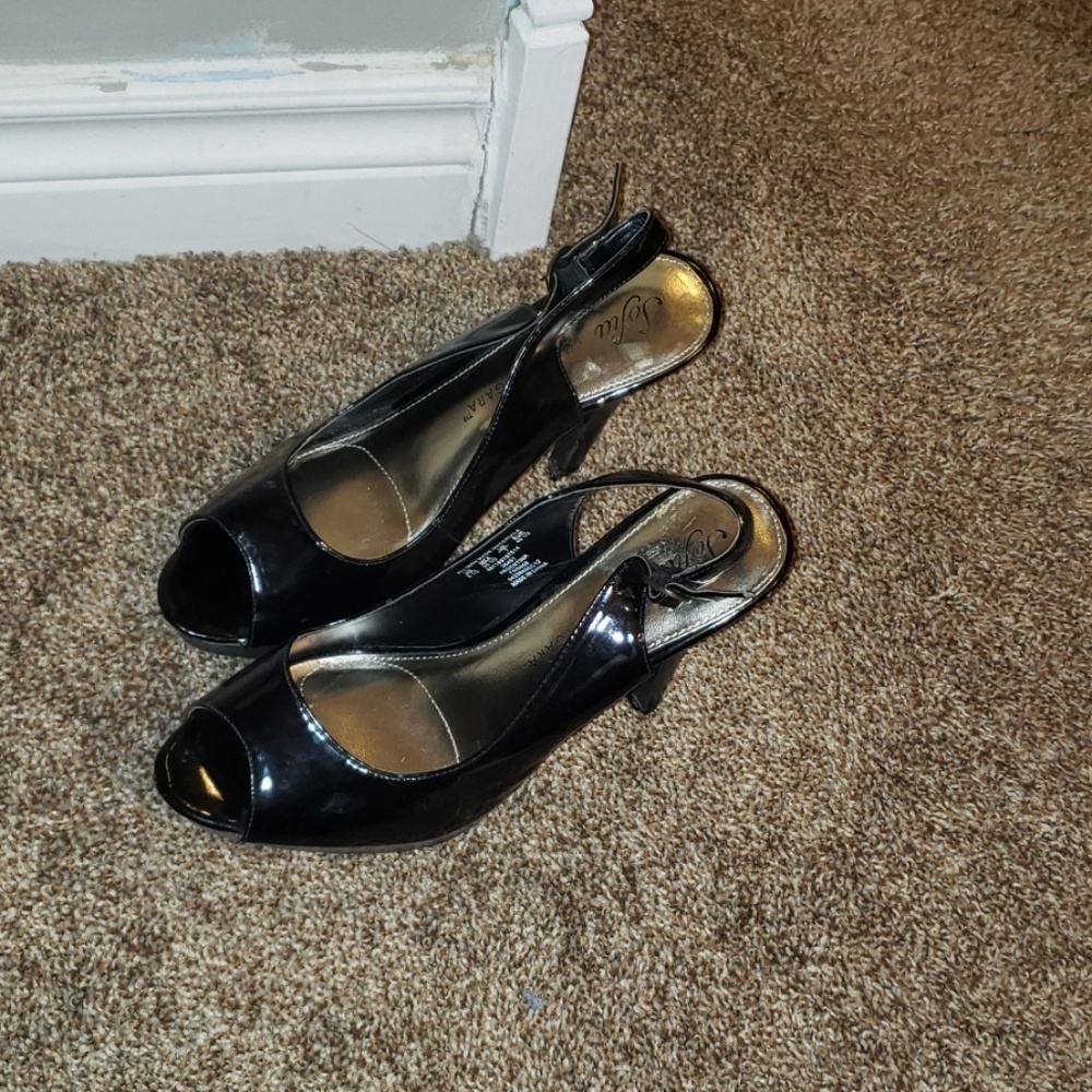 4in. Black platform high heels